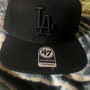 Black and Gray LA Dodgers Snapback Hat